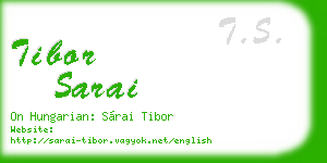 tibor sarai business card
